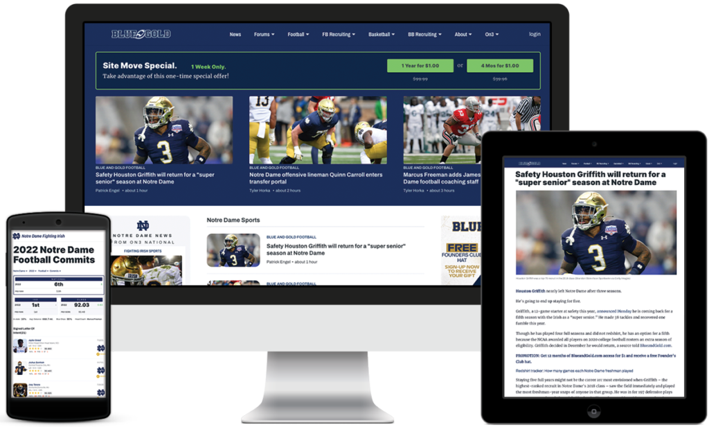 BlueandGold.com - Notre Dame Fighting Irish